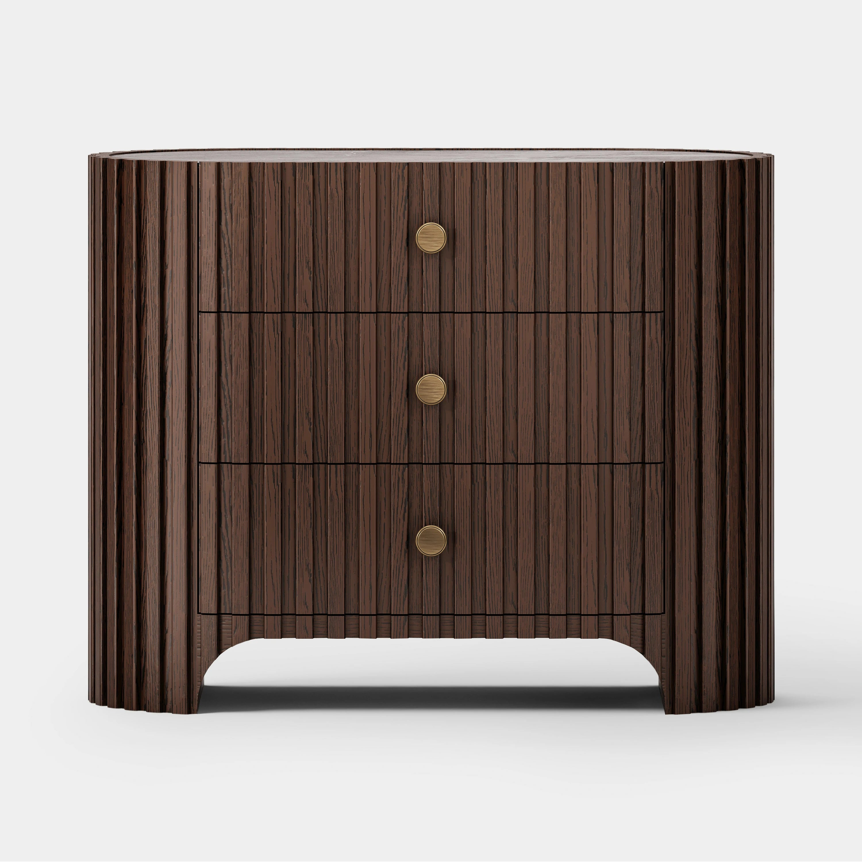 Sinclair Fluted Stone Nightstand