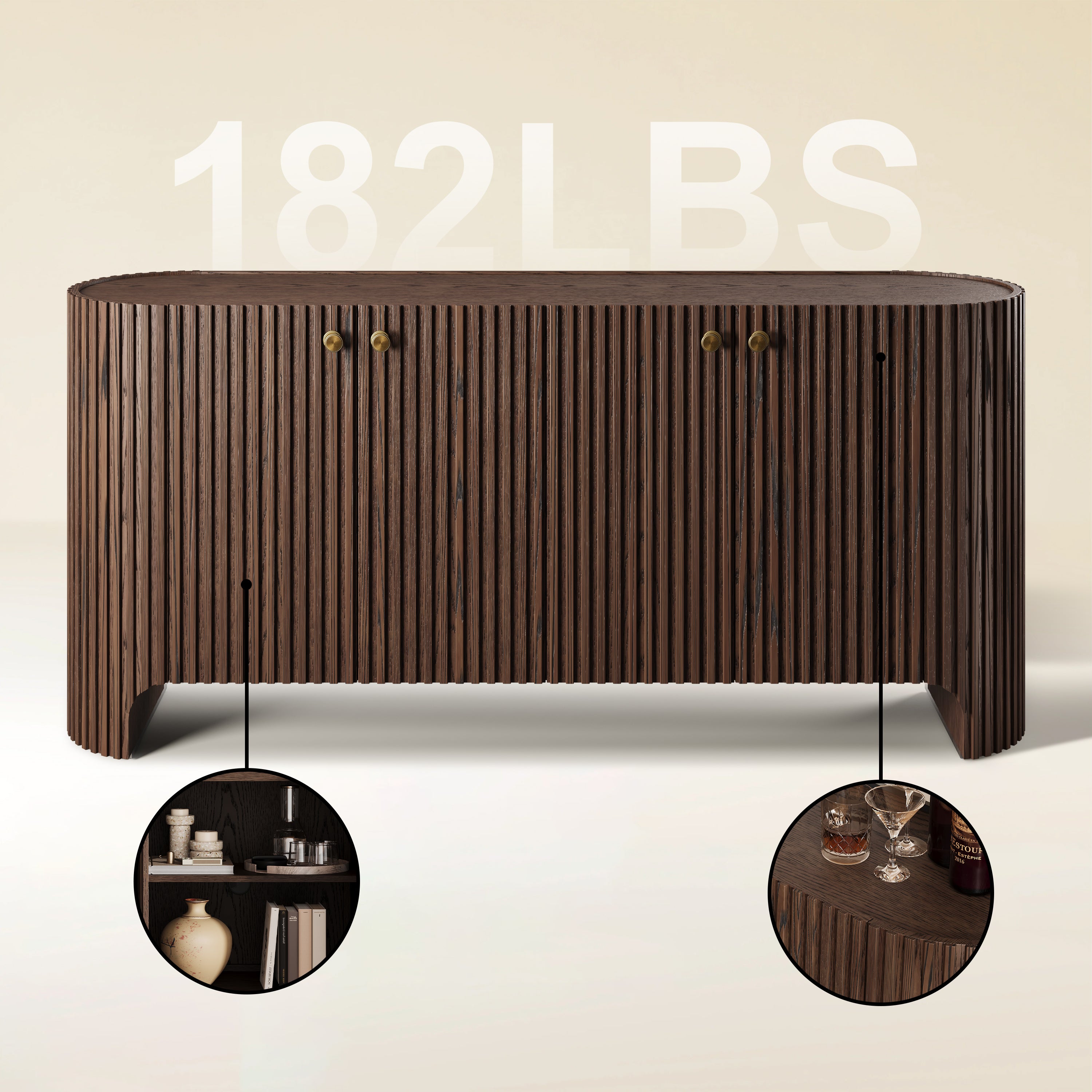 Marais Oak Sideboard 72" W