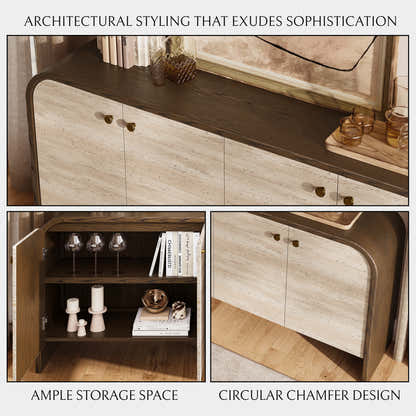 Tivoli Truffle Oak Sideboard 71"W