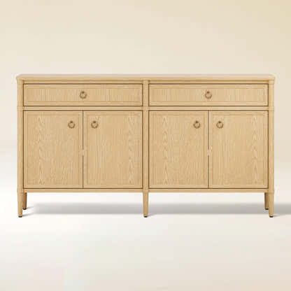 Alden Oak Finish 4-Door 2-Drawer Sideboard