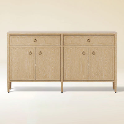 Maison Oak Finish 4-Door 2-Drawer Sideboard