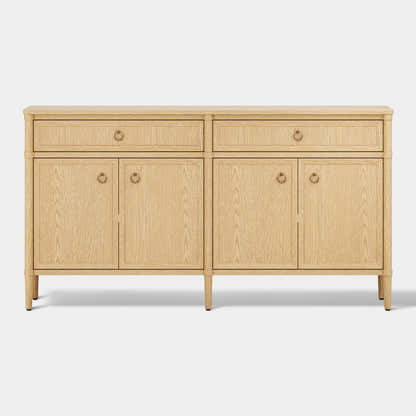 Alden Oak Finish 4-Door 2-Drawer Sideboard