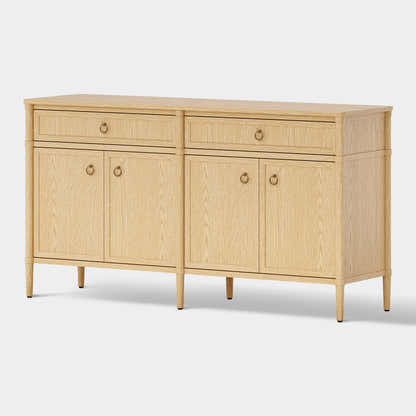 Alden Oak Finish 4-Door 2-Drawer Sideboard