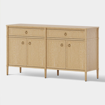 Maison Oak Finish 4-Door 2-Drawer Sideboard