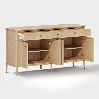 Maison Oak Finish 4-Door 2-Drawer Sideboard