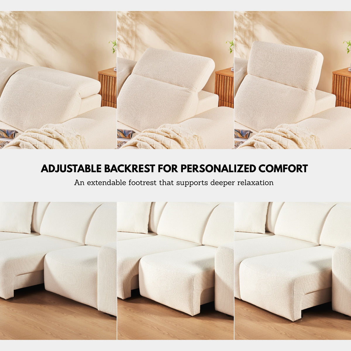 Elara Arched 110" Modular Electric Recliner Sofa