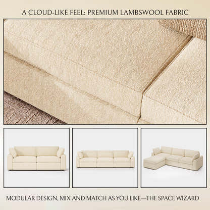 Alpine Modular Sectional Sofa (2-Seat）