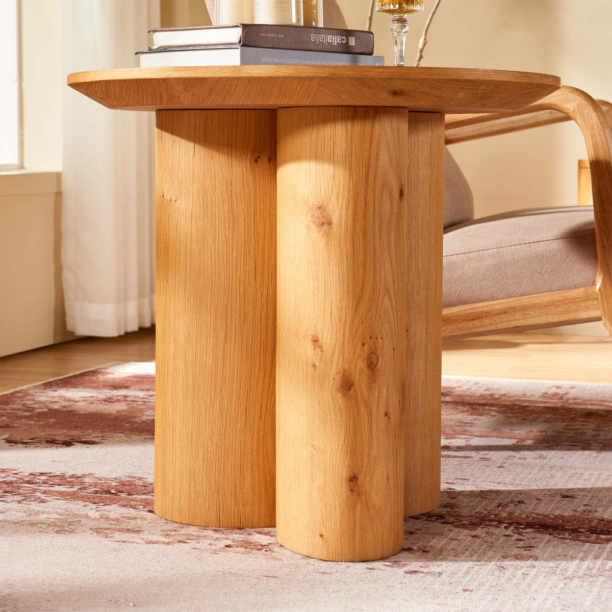 Trefoil Round Side Table 24"