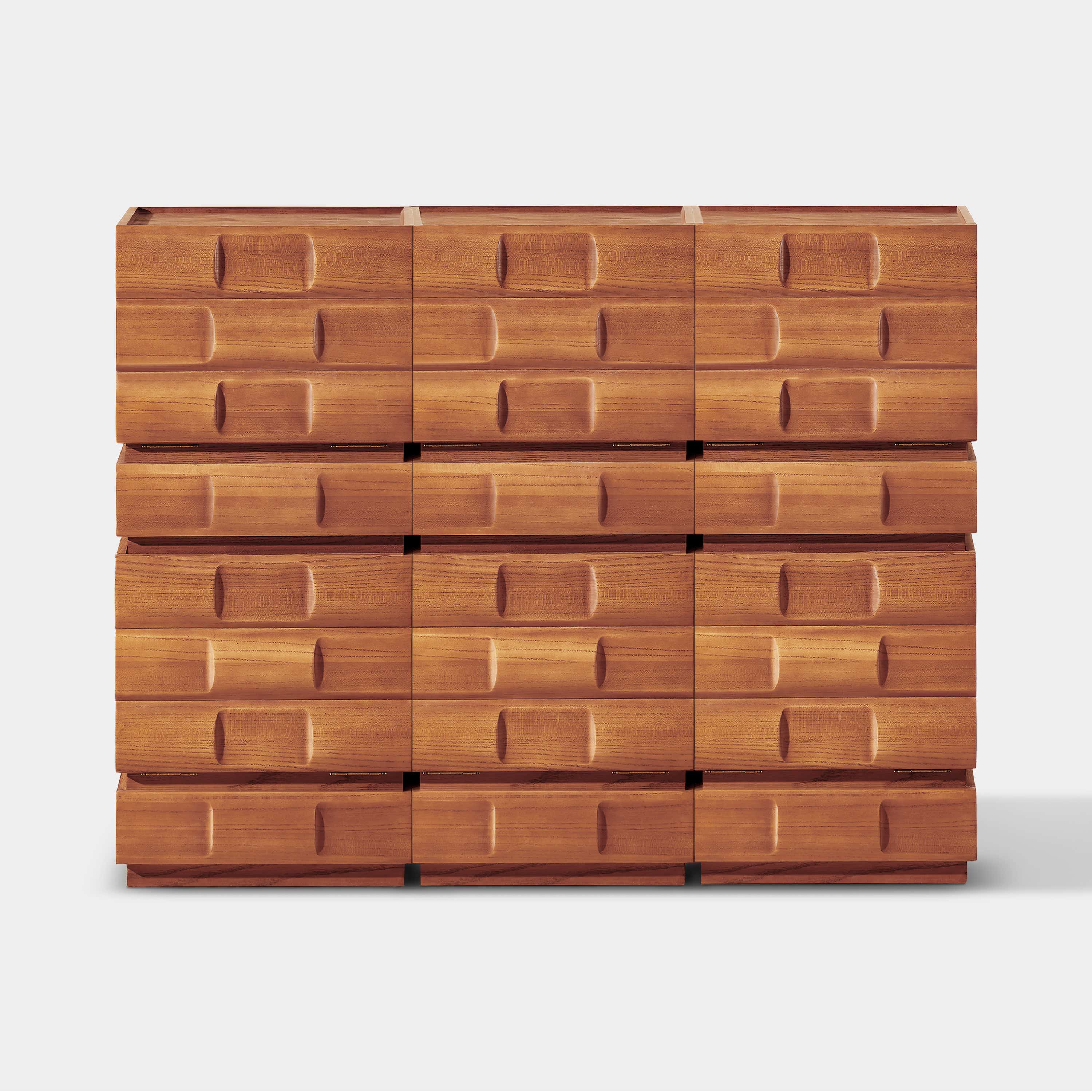 Terra Cube Emboss Cabinet (Set of 2)