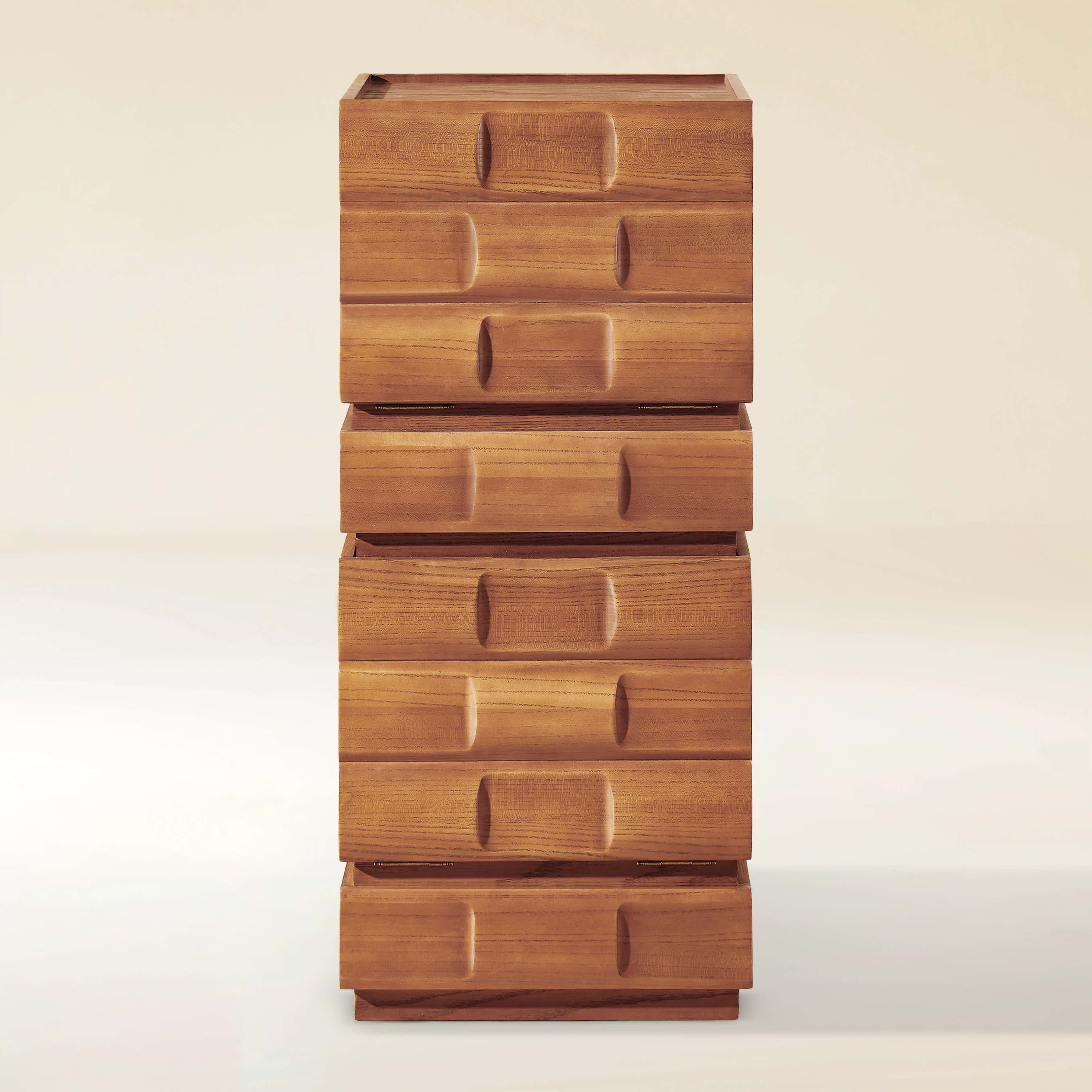 Terra Cube Emboss Cabinet(set of 2)