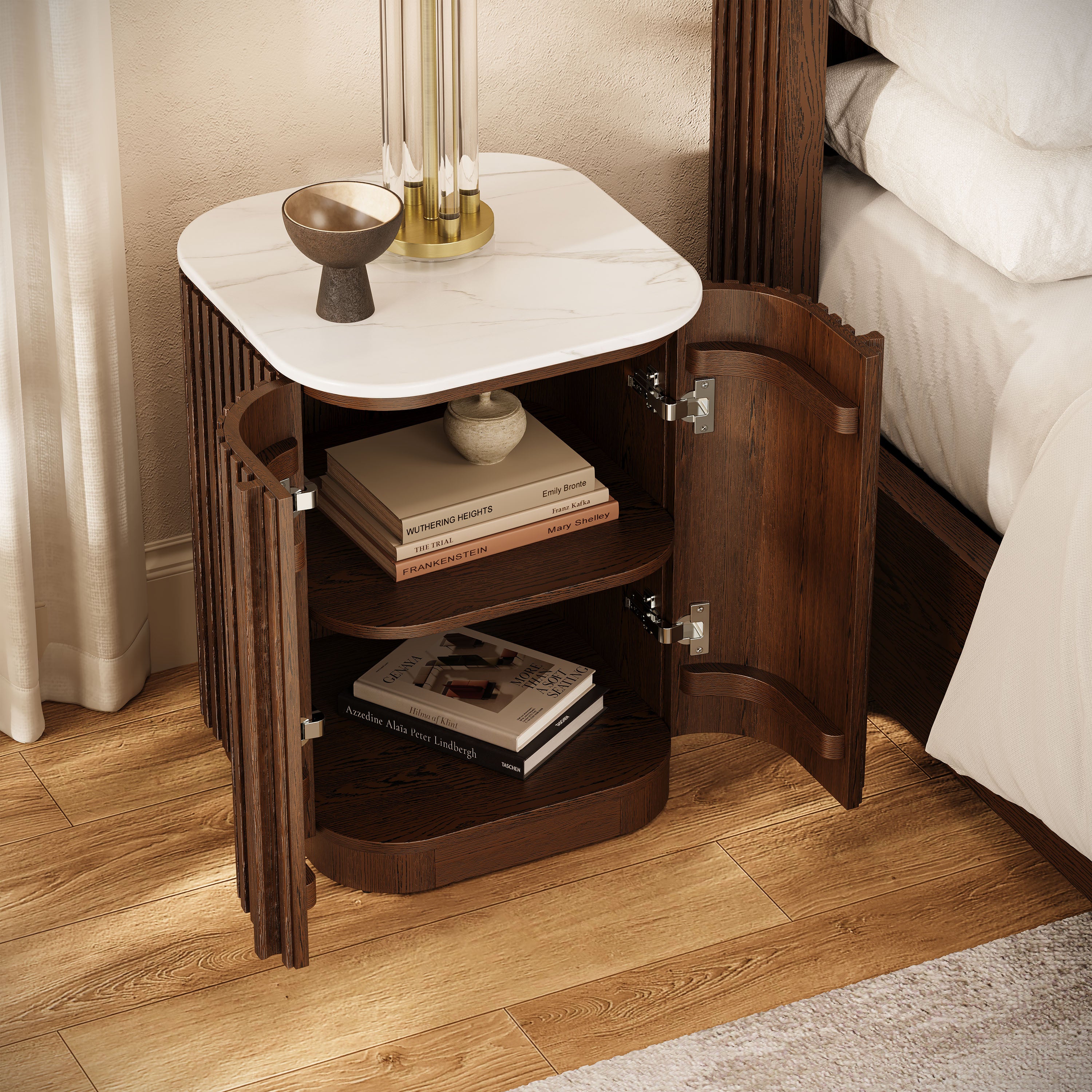 Valencia Fluted Nightstand 18"W