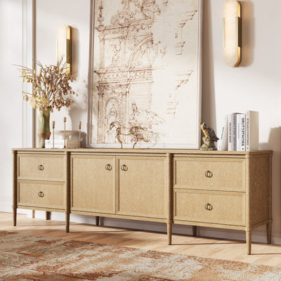 Maison Oak Media Console 84"