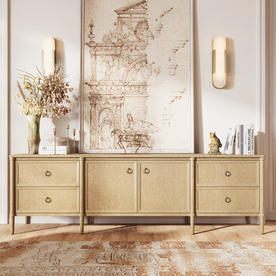 Maison Oak Media Console 84"