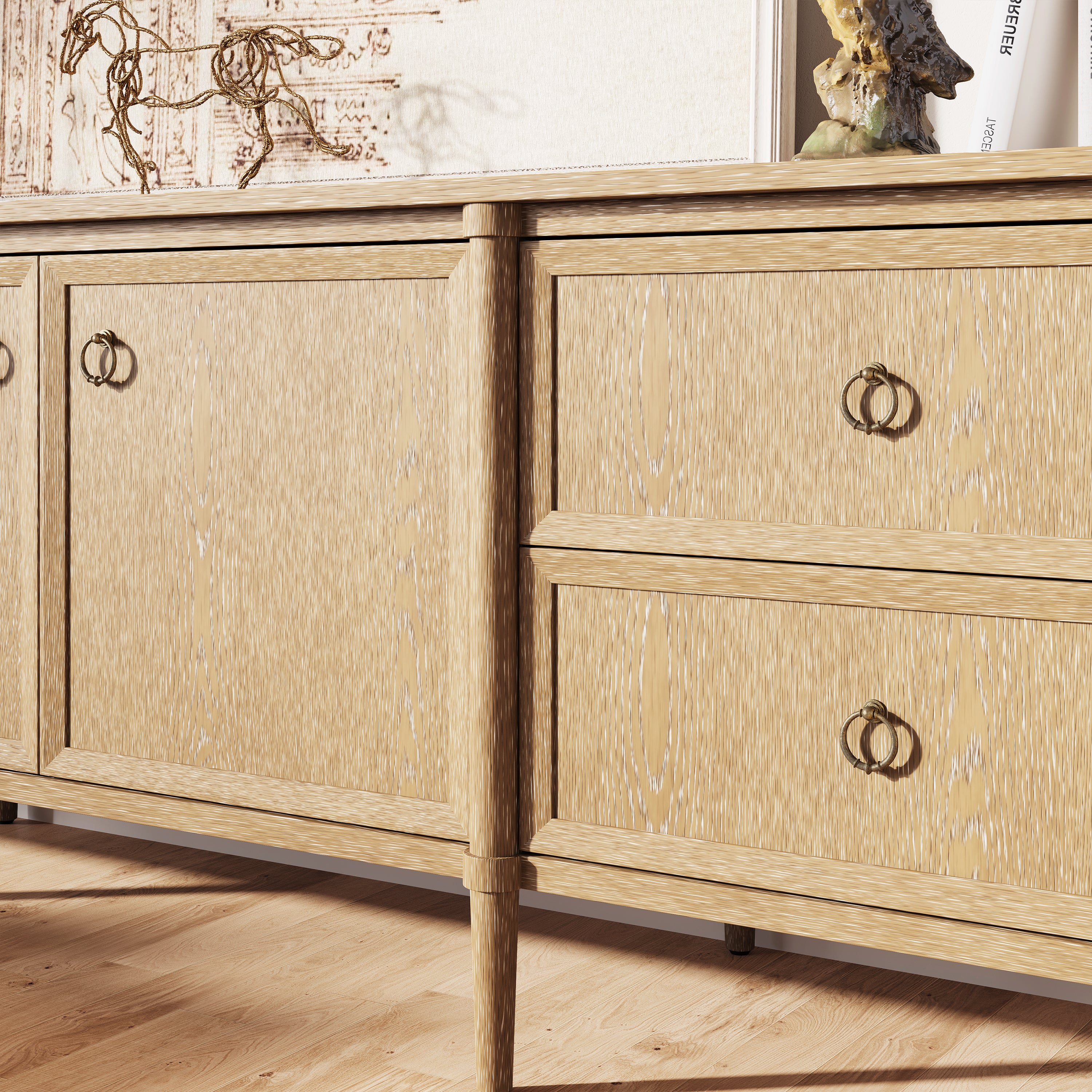 Maison Oak Media Console 84"