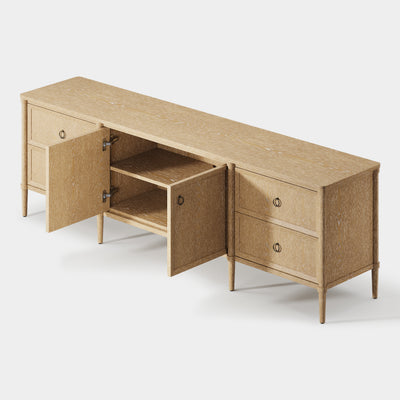 Maison Oak Media Console 84"
