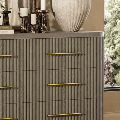 Sinclair Fluted 6-Drawer Chest 60"W