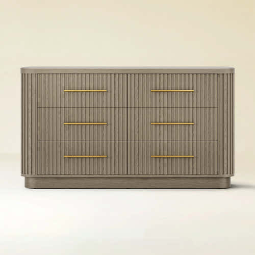 Sinclair Fluted 6-Drawer Chest 60"W