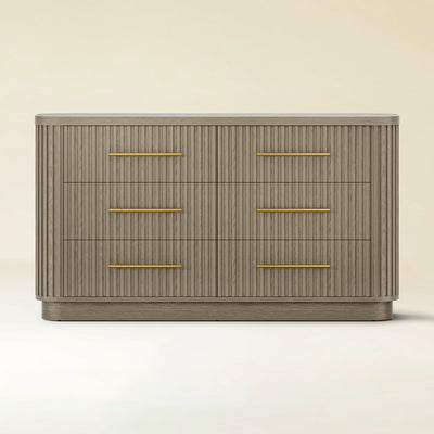 Sinclair Fluted 6-Drawer Chest 60"W