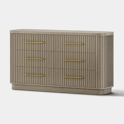 Sinclair Fluted 6-Drawer Chest 60"W