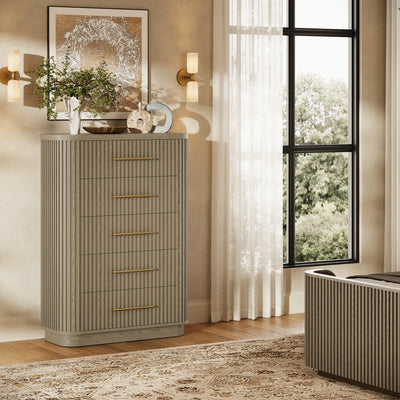 Sinclair Fluted 5-Drawer Chest 39"W
