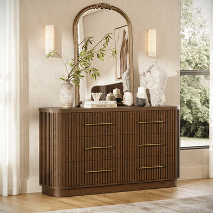 Sinclair Fluted 6-Drawer Chest 60"W