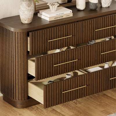 Sinclair Fluted 6-Drawer Chest 60"W