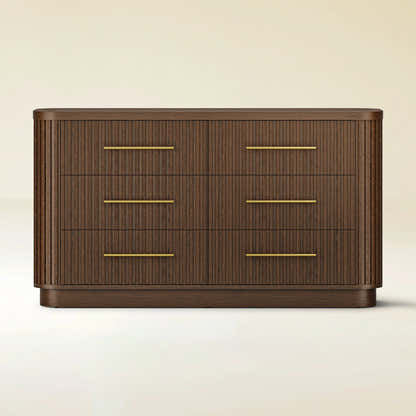 Sinclair Fluted 6-Drawer Chest 60"W