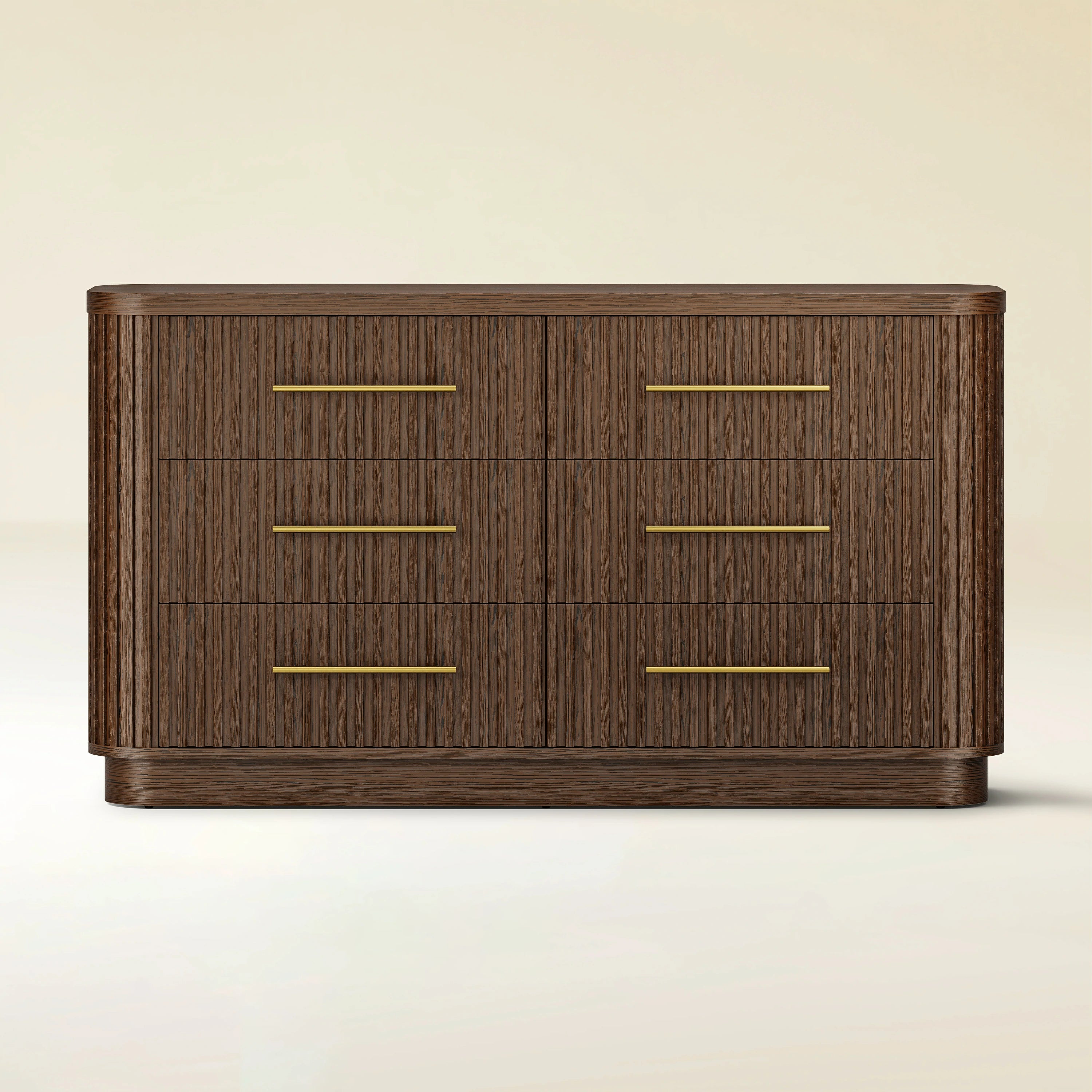 Sinclair Fluted 6-Drawer Chest 60"W