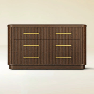 Sinclair Fluted 6-Drawer Chest 60"W