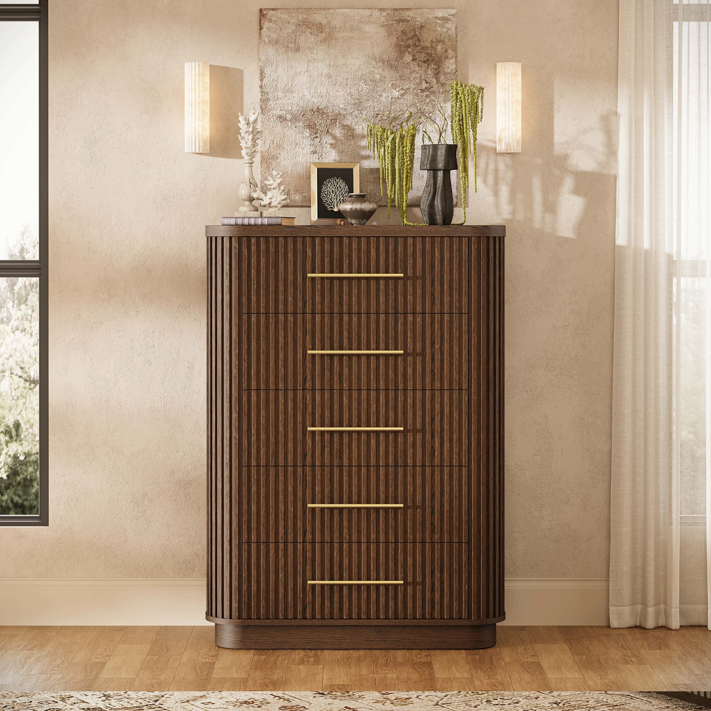 Sinclair Fluted 5-Drawer Chest 39"W