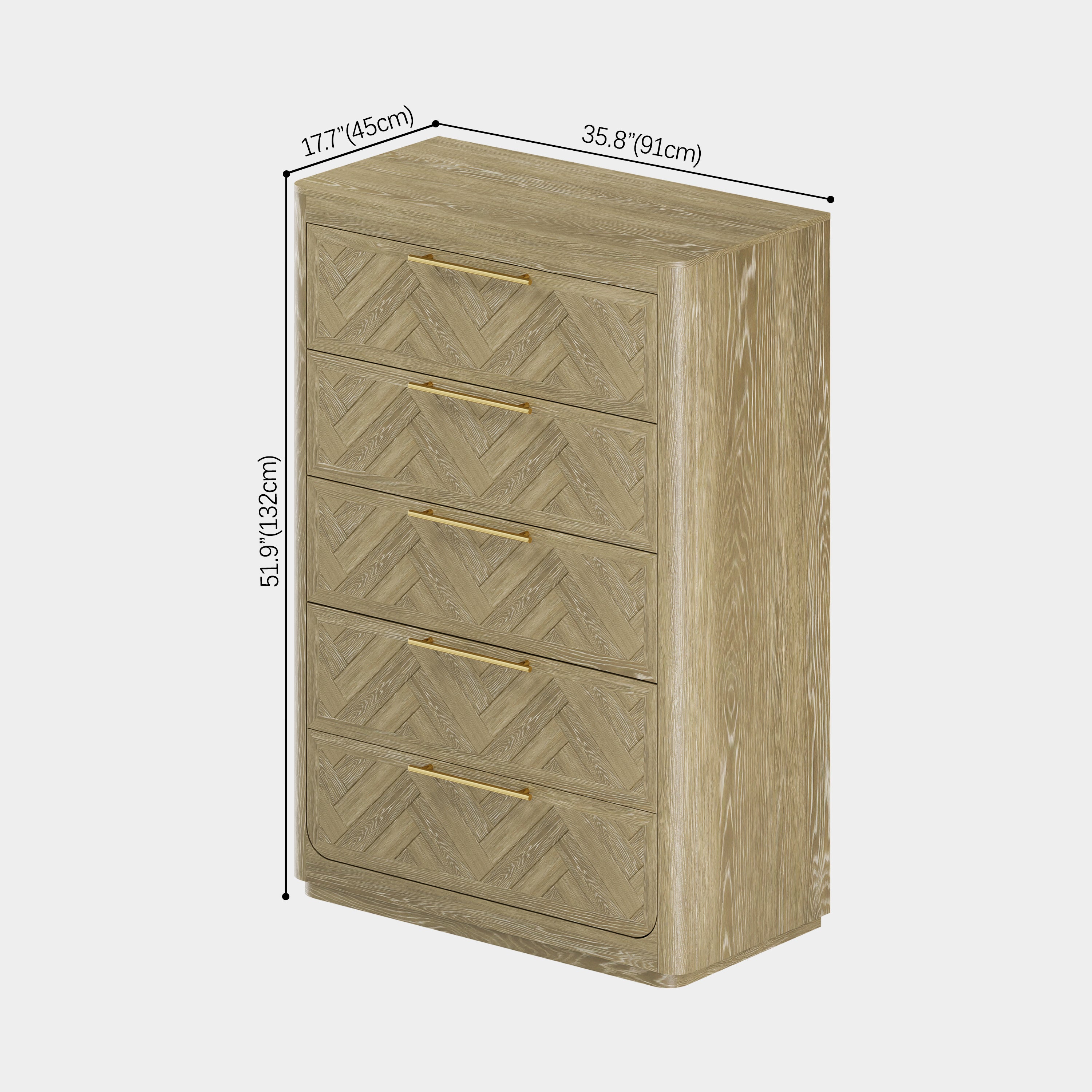 Ridgemont 5-Drawer Chest 36" W