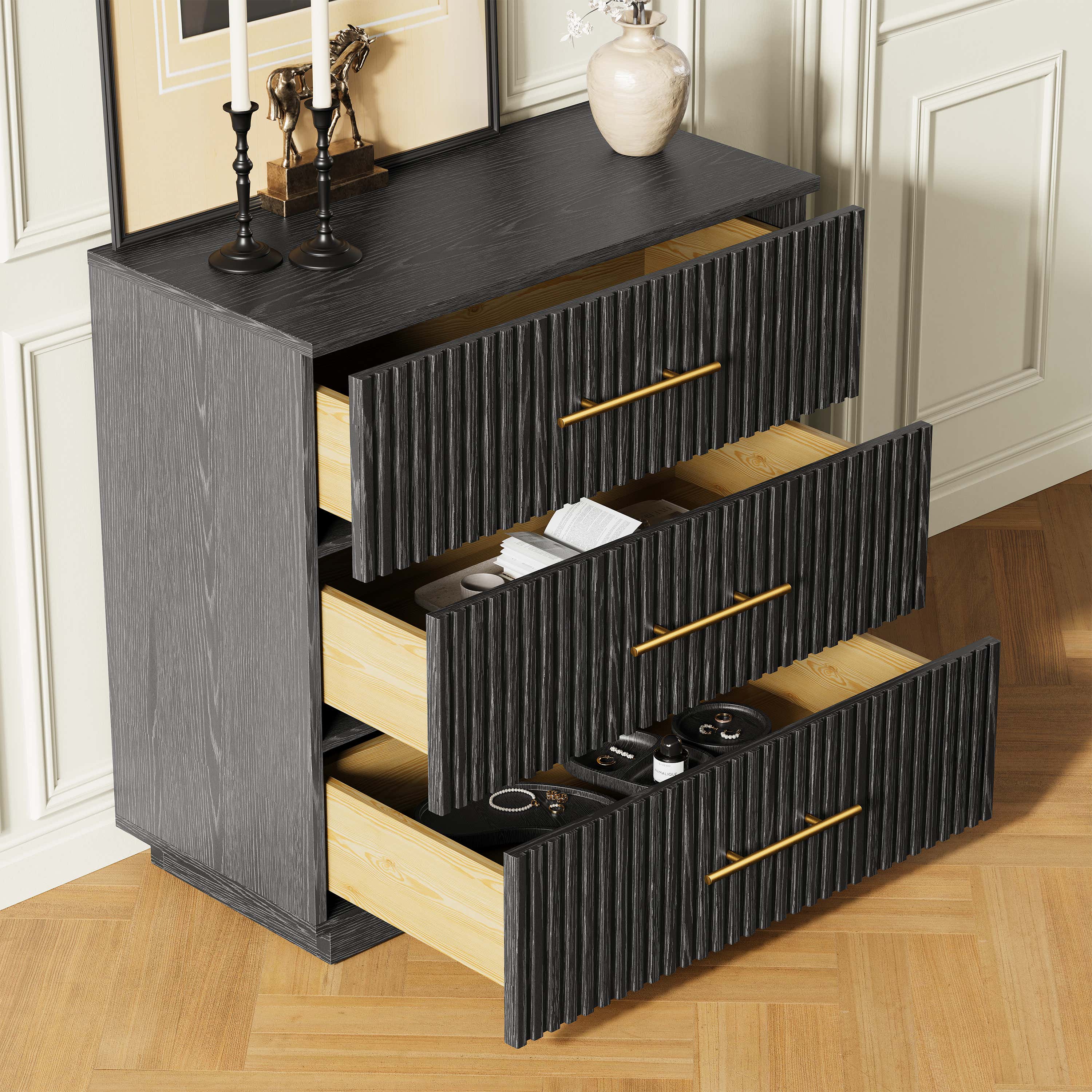 Holt 126" Oak 12-Drawer Chest(Set of 4)