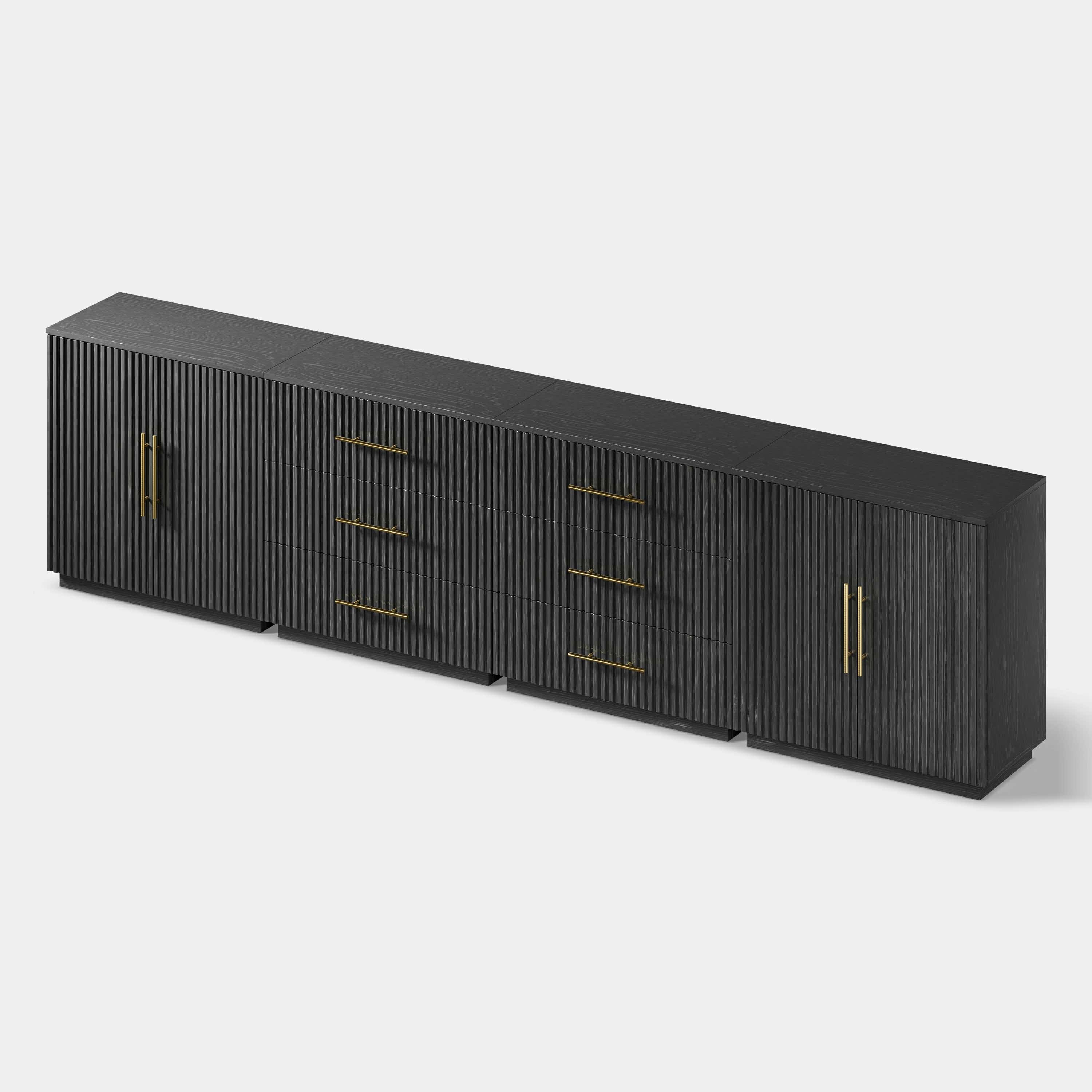 Holt Oak Modular Media Console (Set of 4)