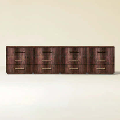 Holt 126" Oak 12-Drawer Chest(Set of 4)