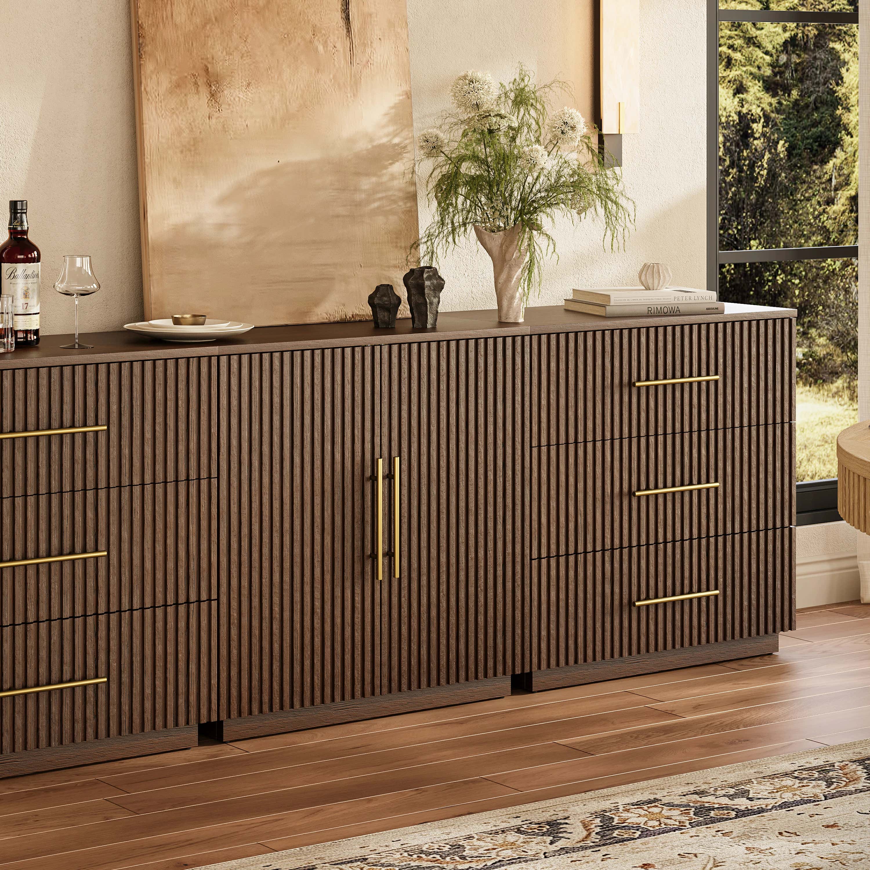 Holt Oak Modular Media Console (Set of 3)