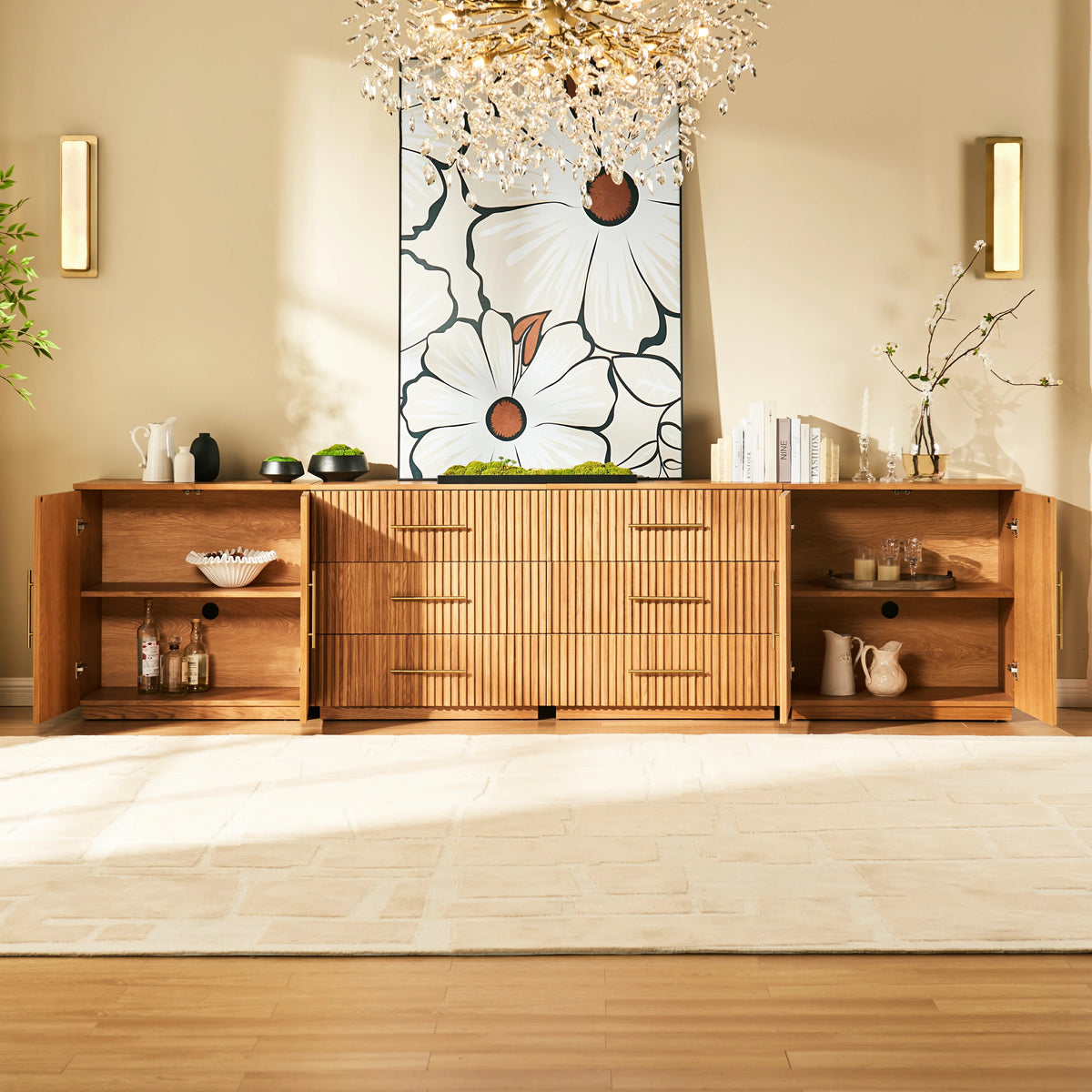 Holt Oak Modular Media Console (Set of 4)