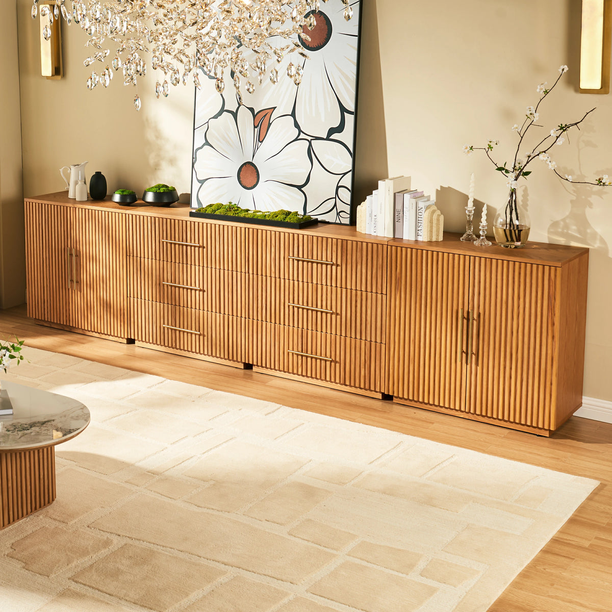 Holt Oak Modular Media Console (Set of 4)