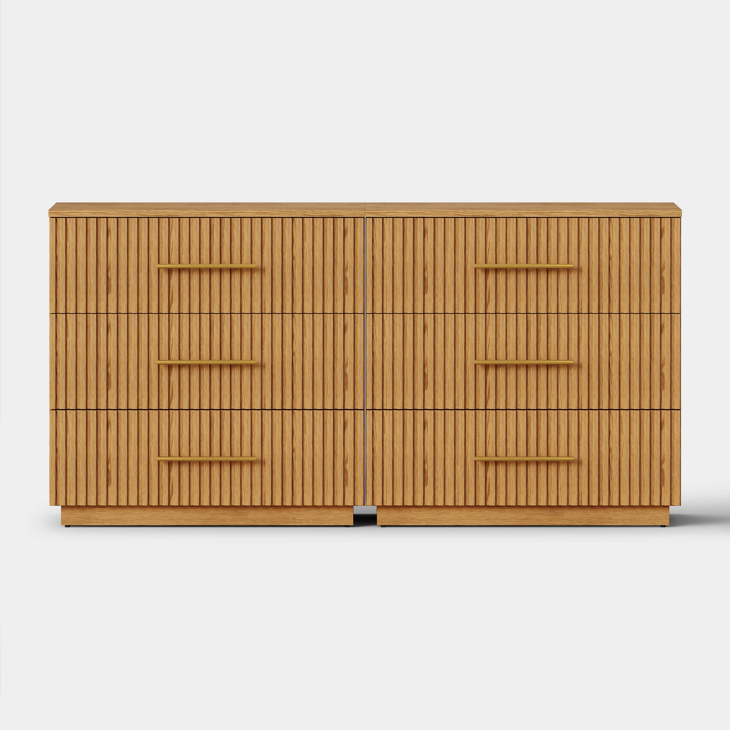 Holt 63“ Oak 6-Drawer Chest(Set of 2)