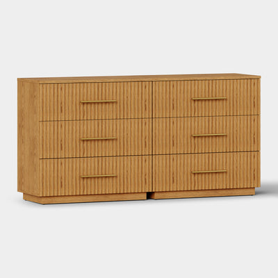 Holt 63“ Oak 6-Drawer Chest(Set of 2)
