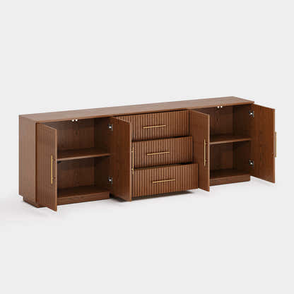 Holt Oak Modular Media Console (Set of 3)