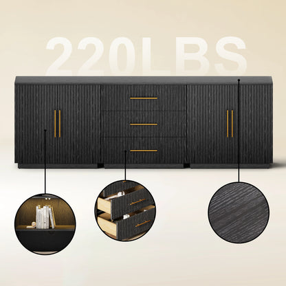 Holt Oak Modular Media Console (Set of 3)