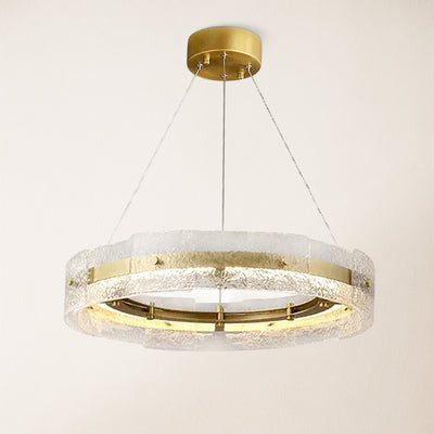 Glaciara Glass Round Chandelier 24"D