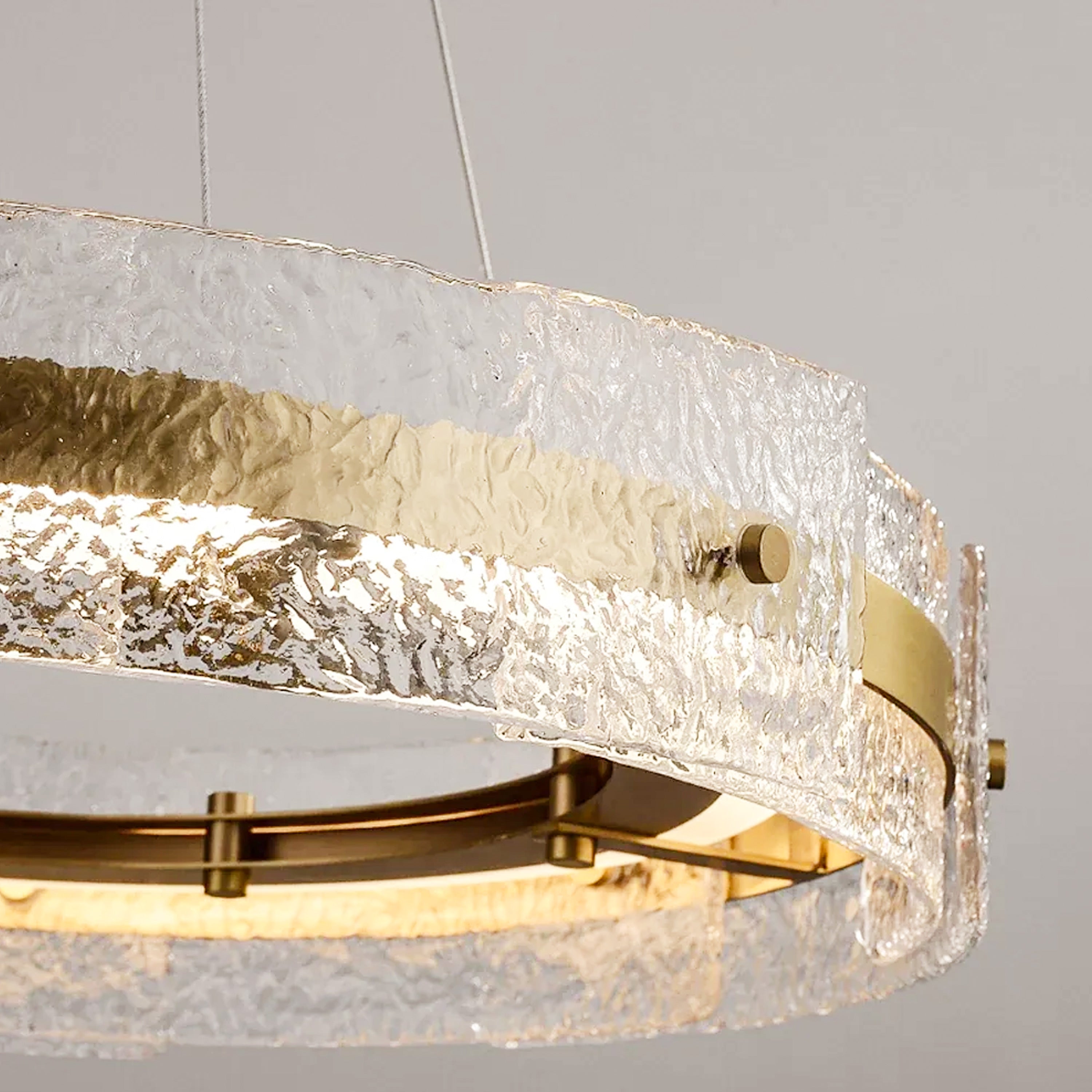 Glaciara Glass Round Chandelier 32"D