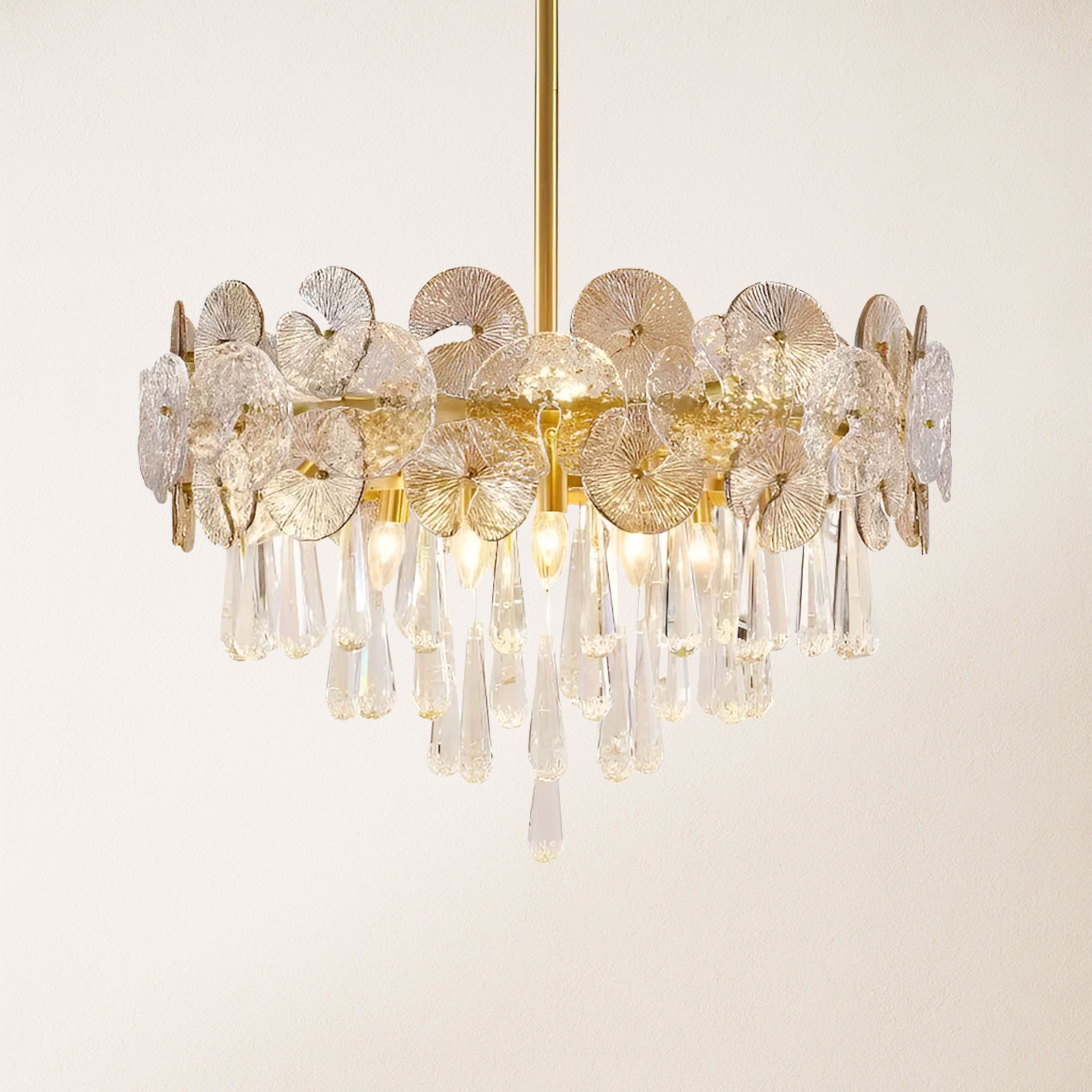 Nymphora Glass Round Chandelier 26"D