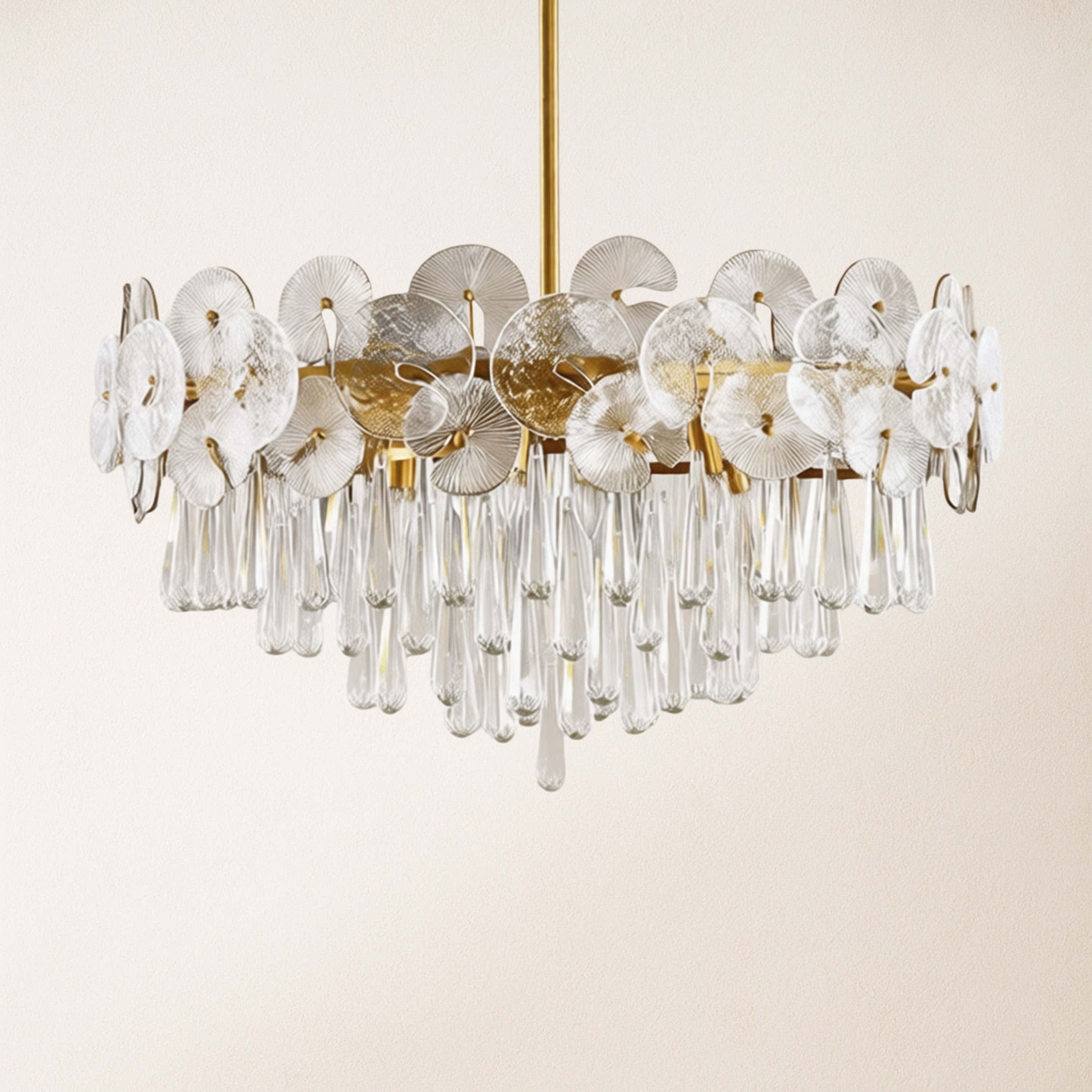 Nymphora Glass Round Chandelier 32"D