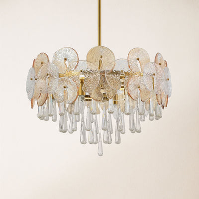 Nymphora Glass Round Chandelier 26"D