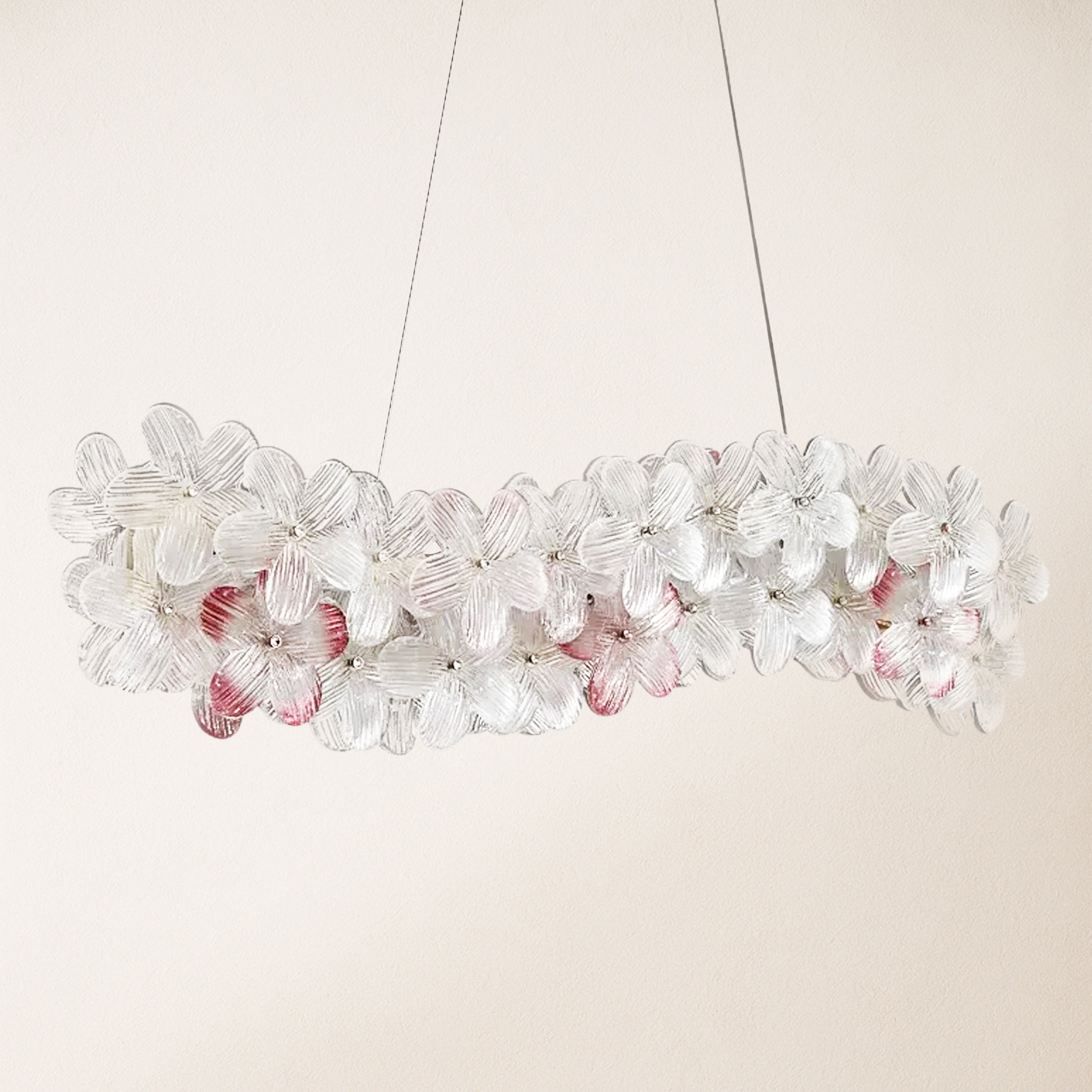 Petalora Glass Linear Chandelier 41"W