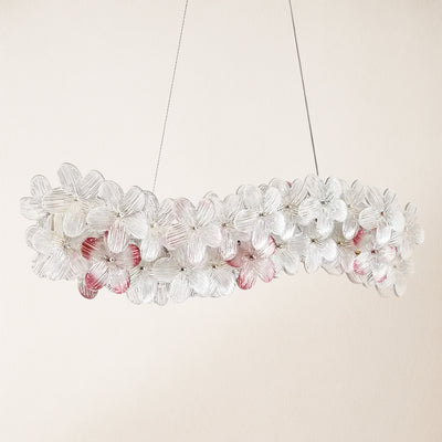 Petalora Glass Linear Chandelier 41"W