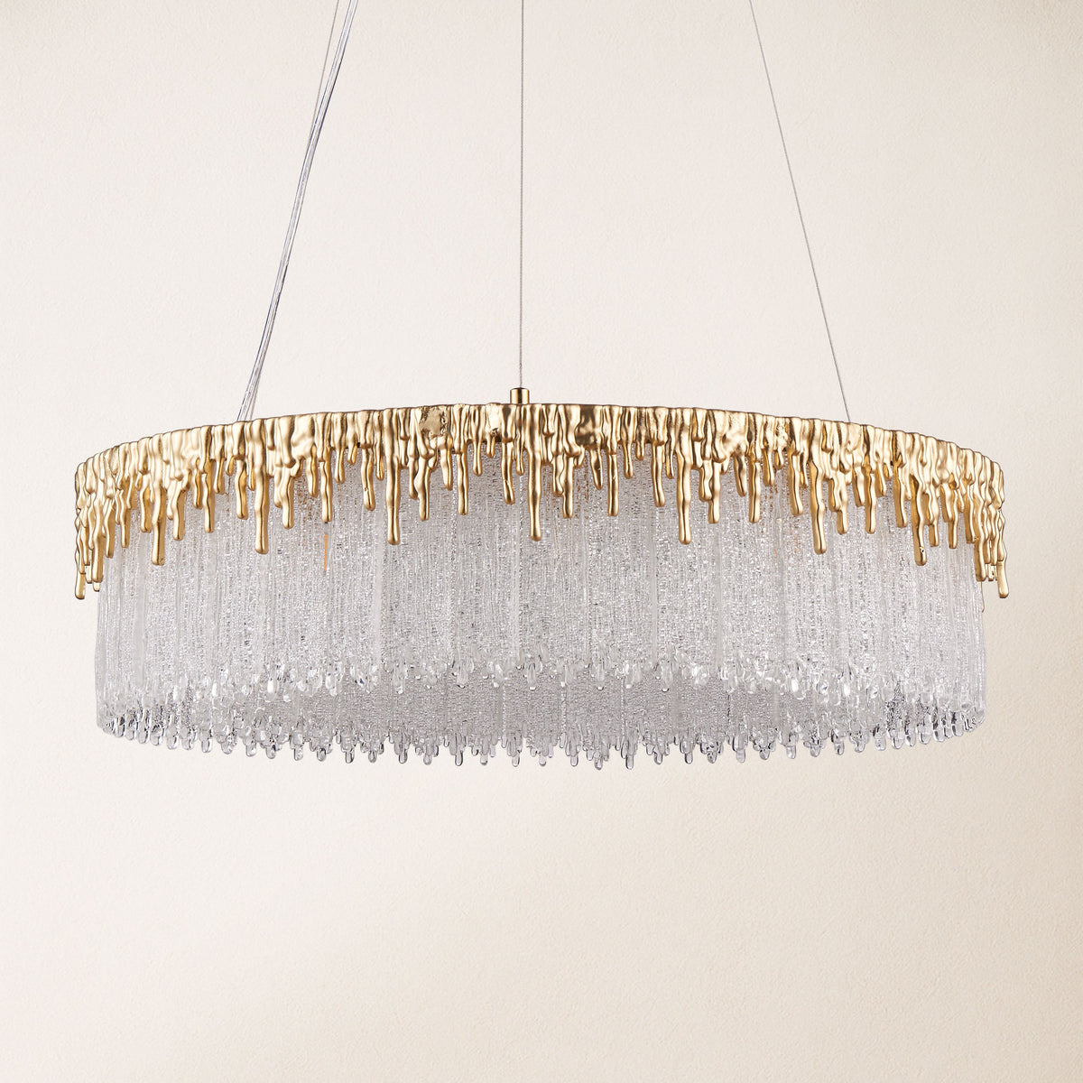 Rieo Crystal Glass Round Chandelier 24"D