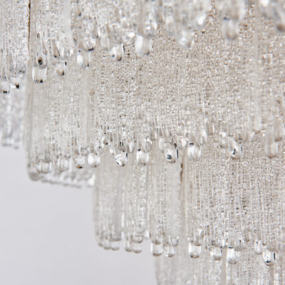 Rieo Tiered Crystal Glass Round Chandelier 36"D